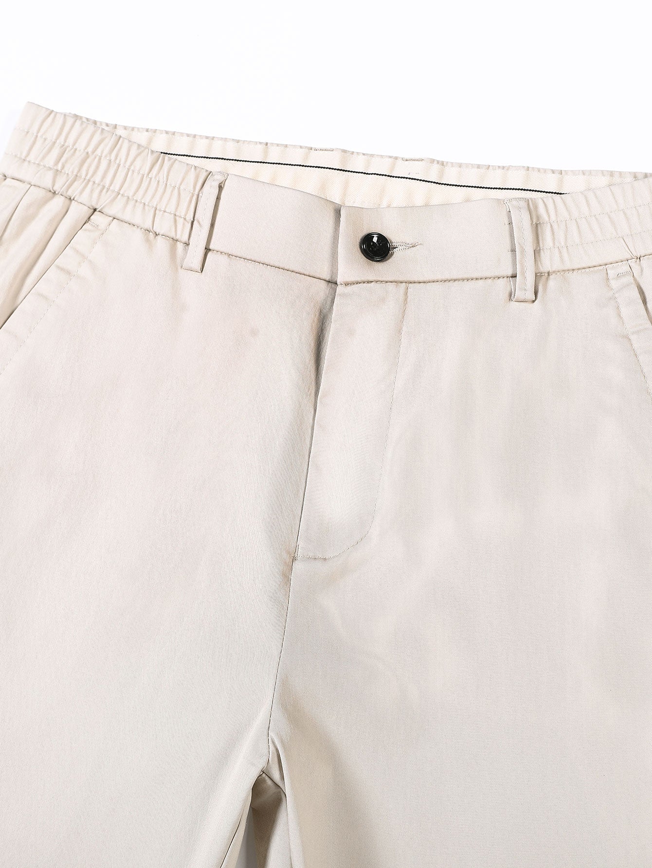 Elastic waistband and straight leg pants