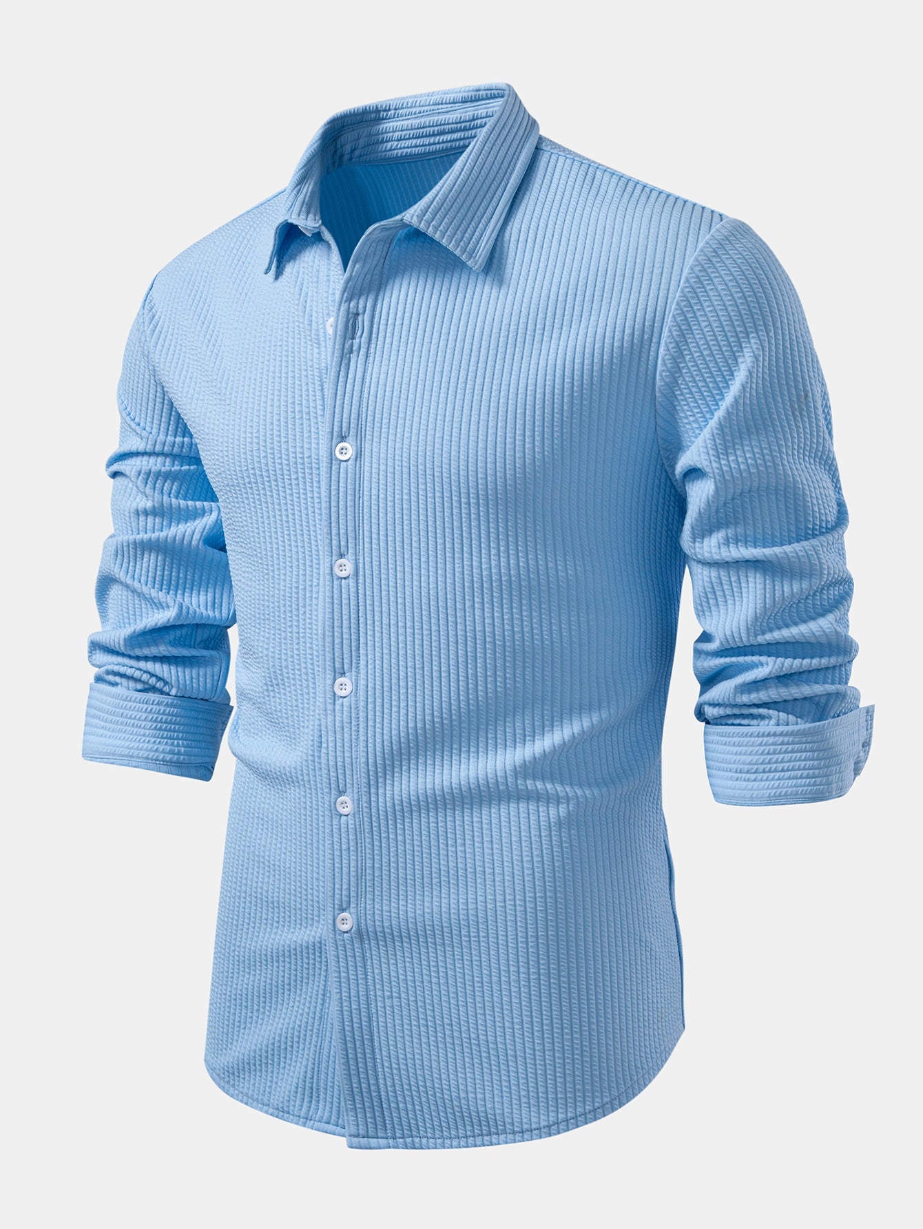 Long-sleeved button-up shirt