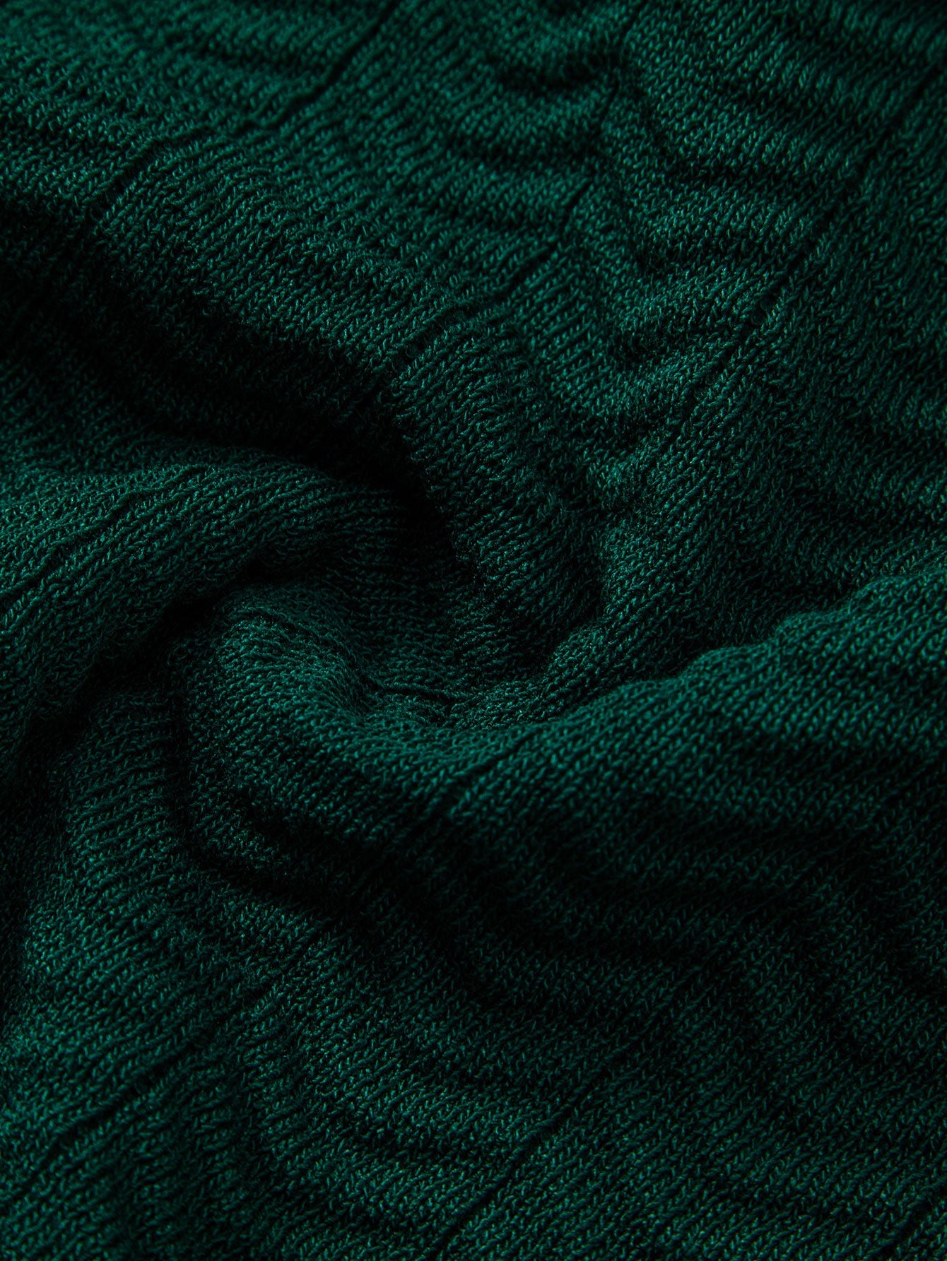 Textured contrast knit polo shirt with V-neck and slim fit trousers