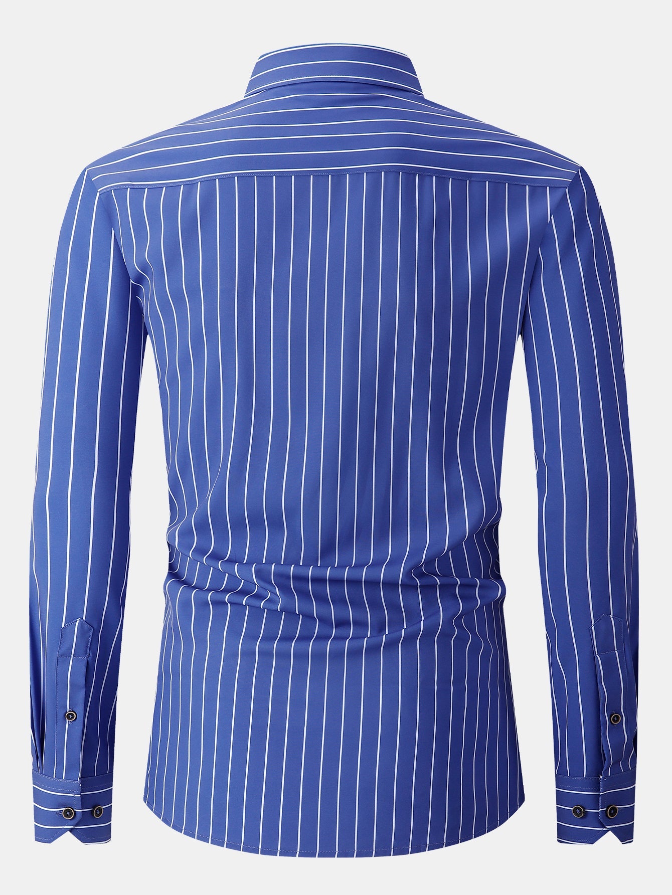 Long sleeve striped shirt with pocket and buttons