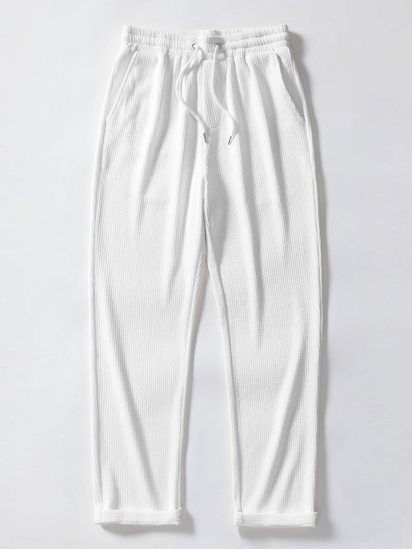 Ribbed muscle fit long sleeve shirt with buttons & ribbed pants