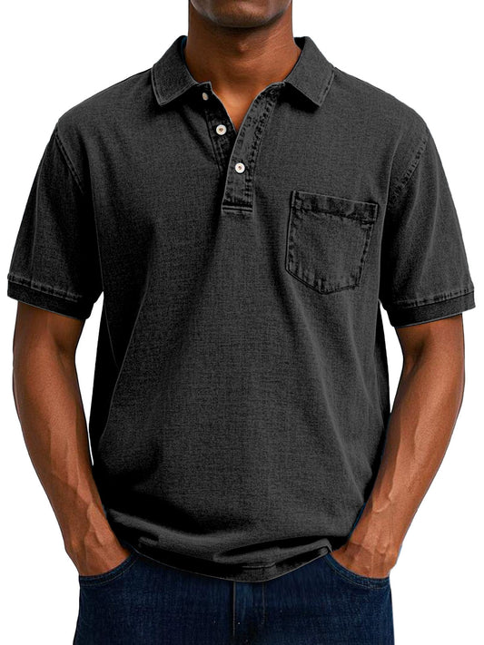 Men's Vintage Casual Polo Shirt