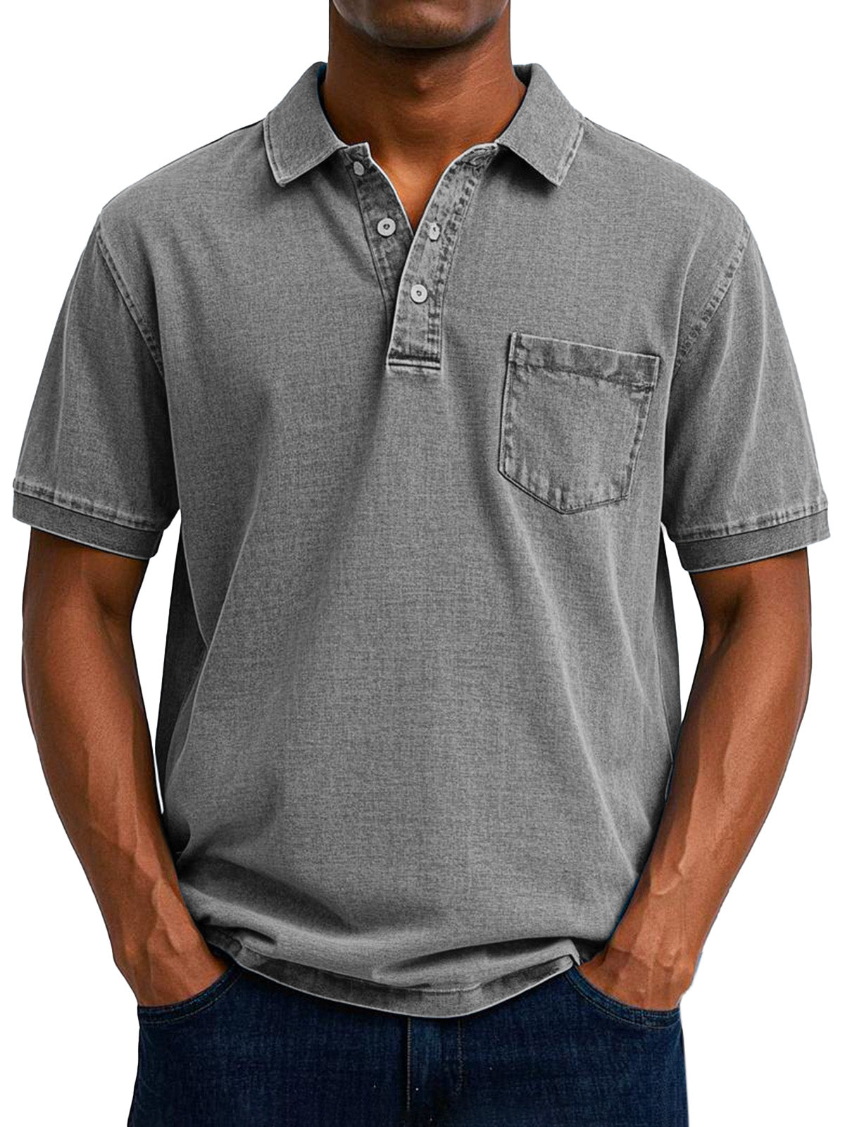 Men's Vintage Casual Polo Shirt