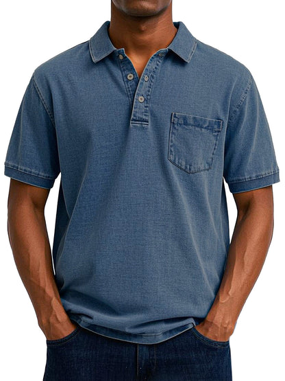 Men's Vintage Casual Polo Shirt
