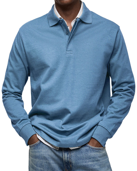 Casual Long Sleeve Polo Shirt