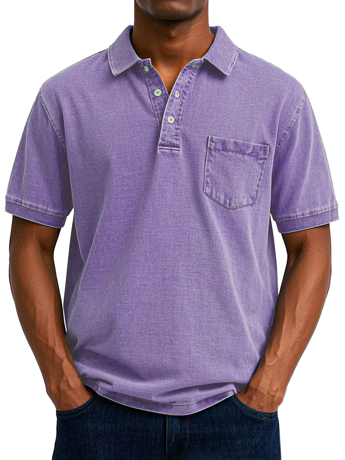 Men's Vintage Casual Polo Shirt
