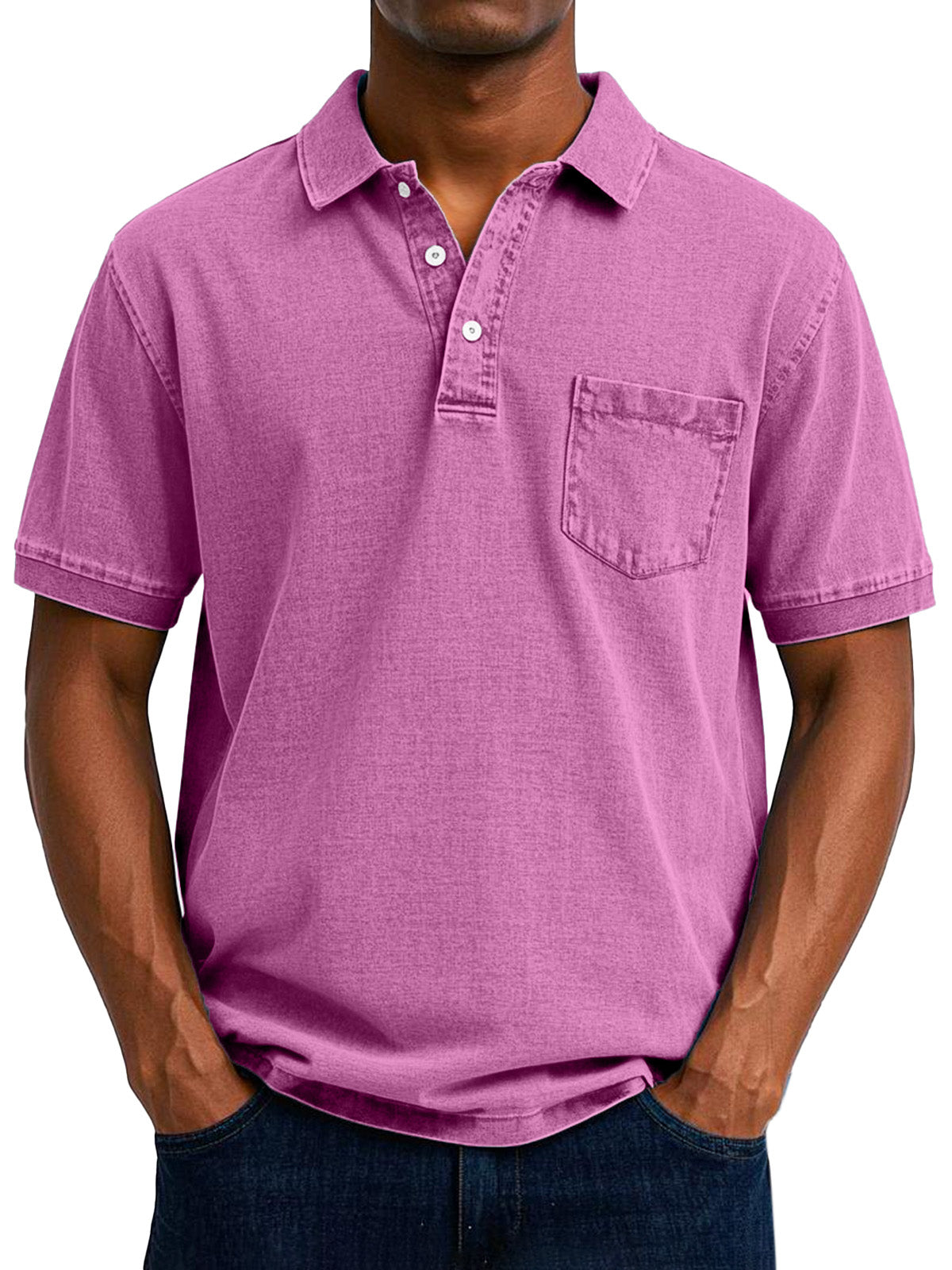Men's Vintage Casual Polo Shirt