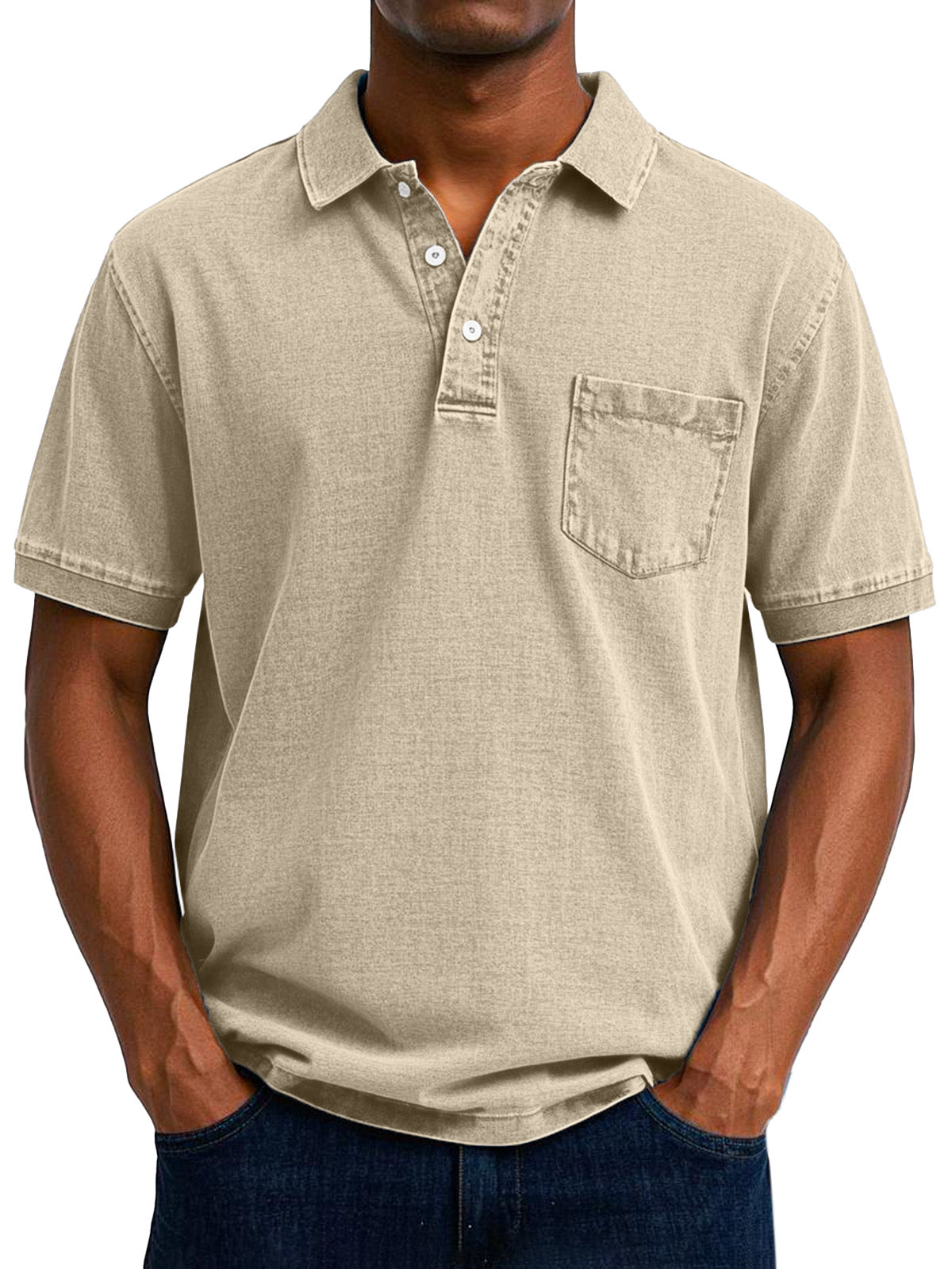 Men's Vintage Casual Polo Shirt