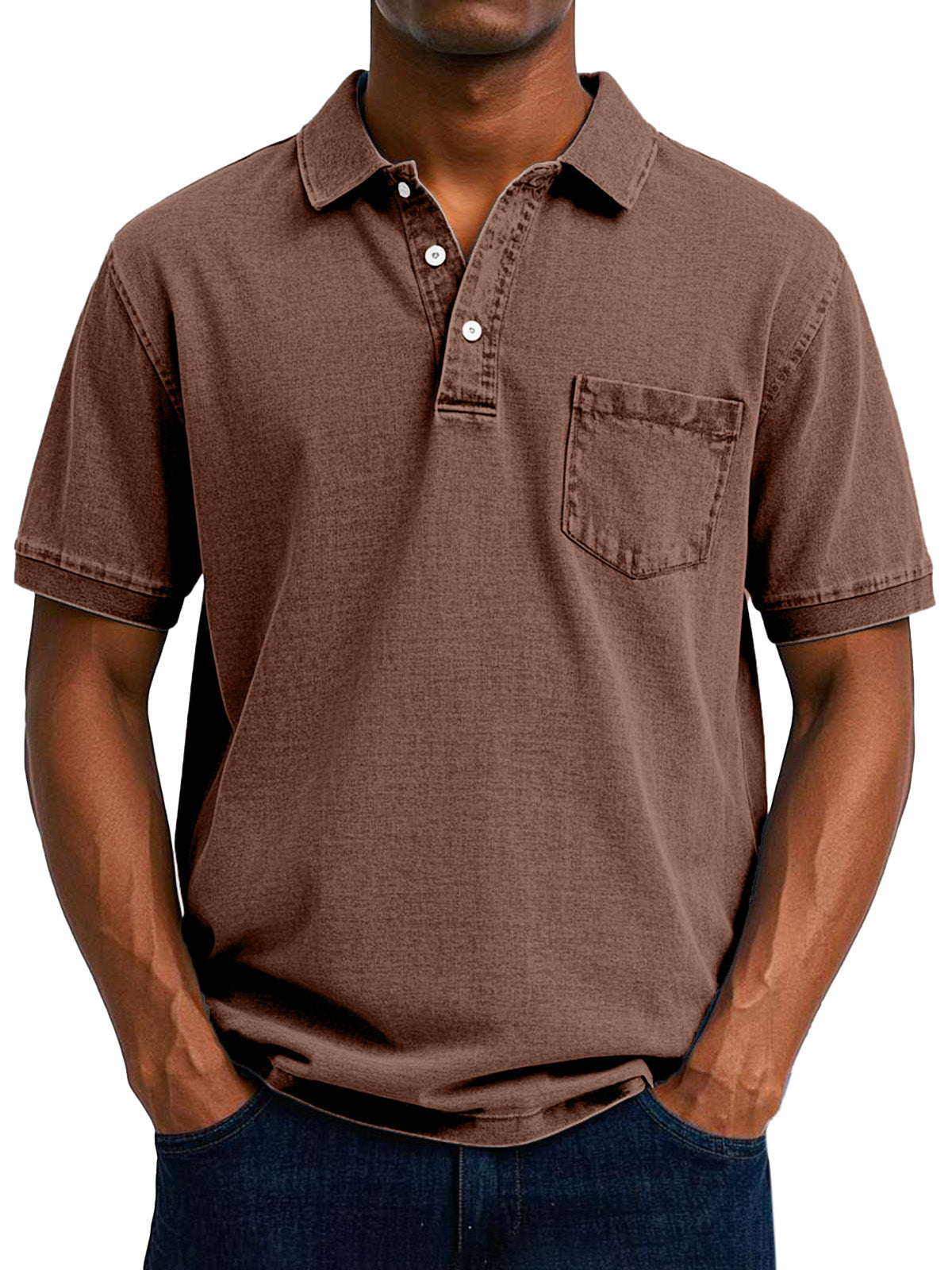 Men's Vintage Casual Polo Shirt