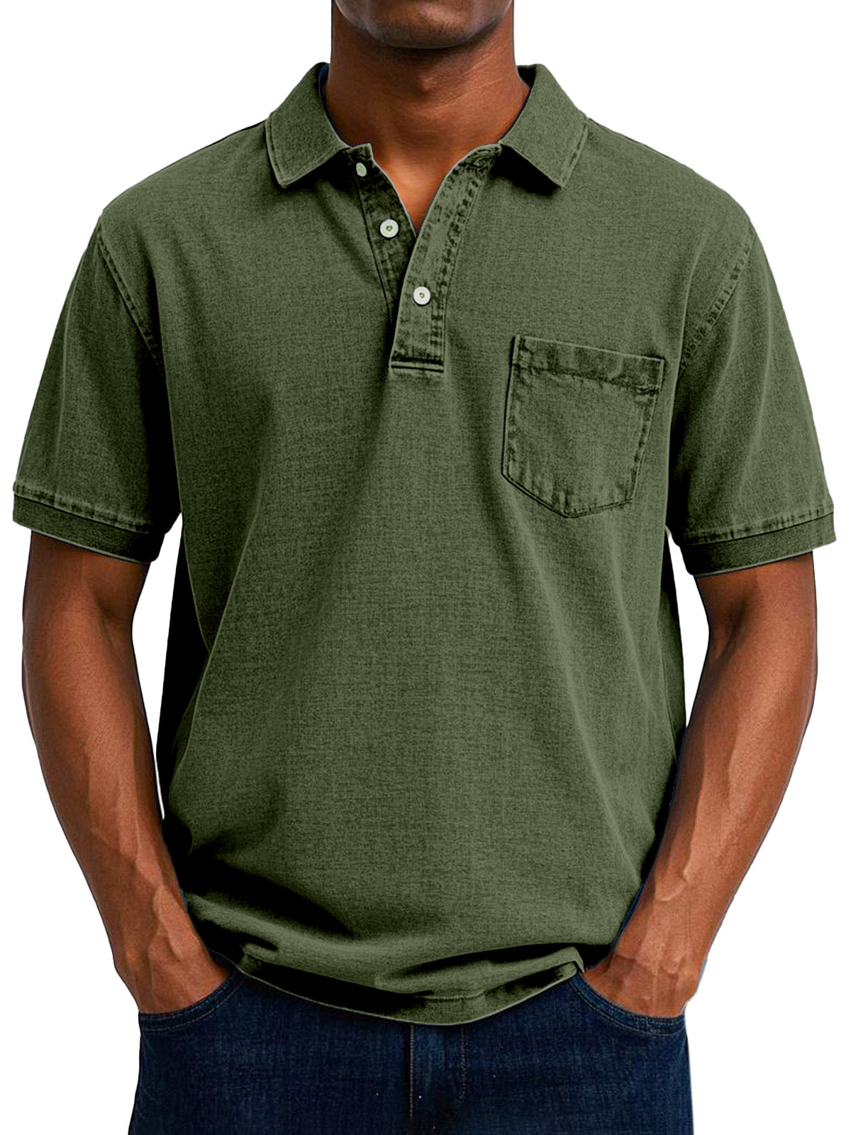Men's Vintage Casual Polo Shirt