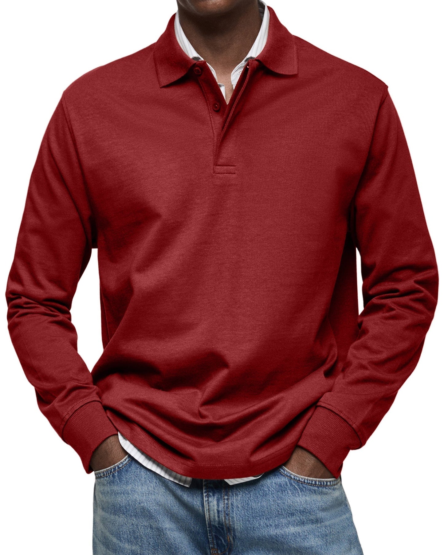 Casual Long Sleeve Polo Shirt