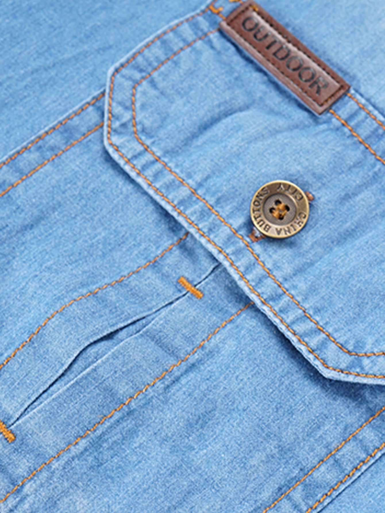 Washed Denim Shirt With Pockets
