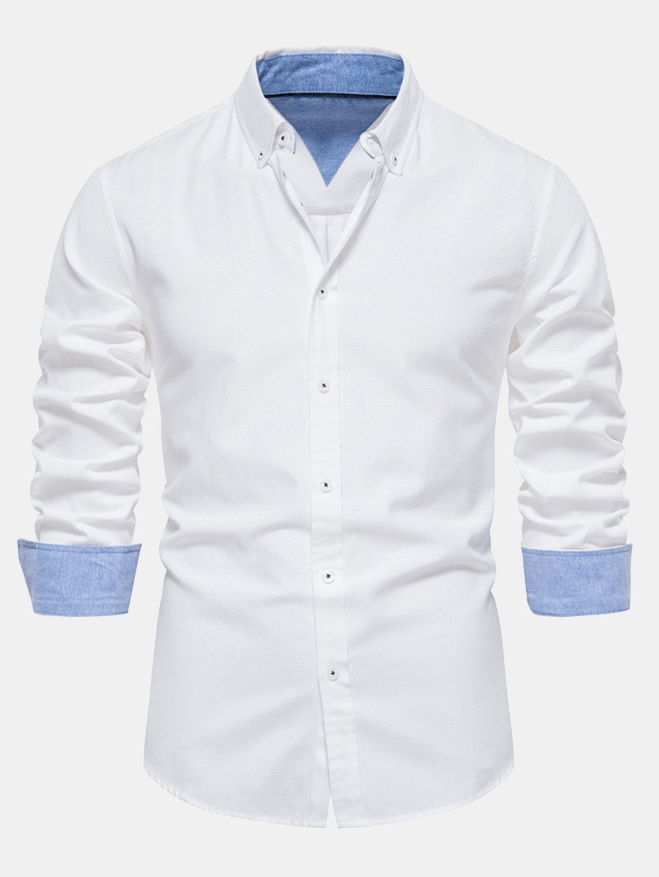 Long-sleeved button-down Oxford shirt