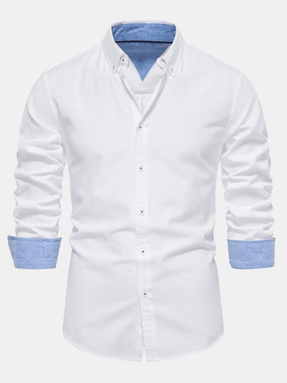 Long-sleeved button-down Oxford shirt