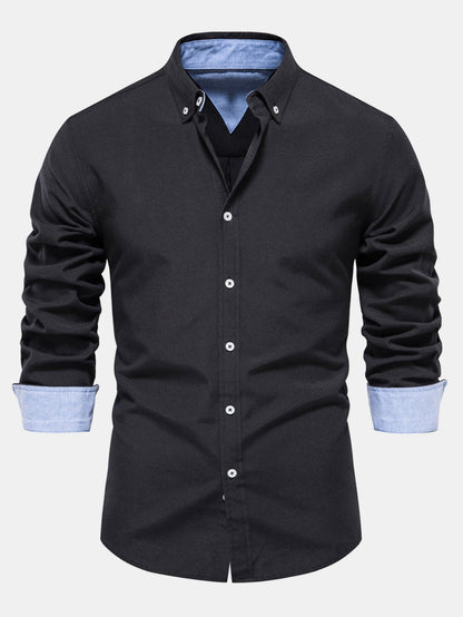 Long-sleeved button-down Oxford shirt