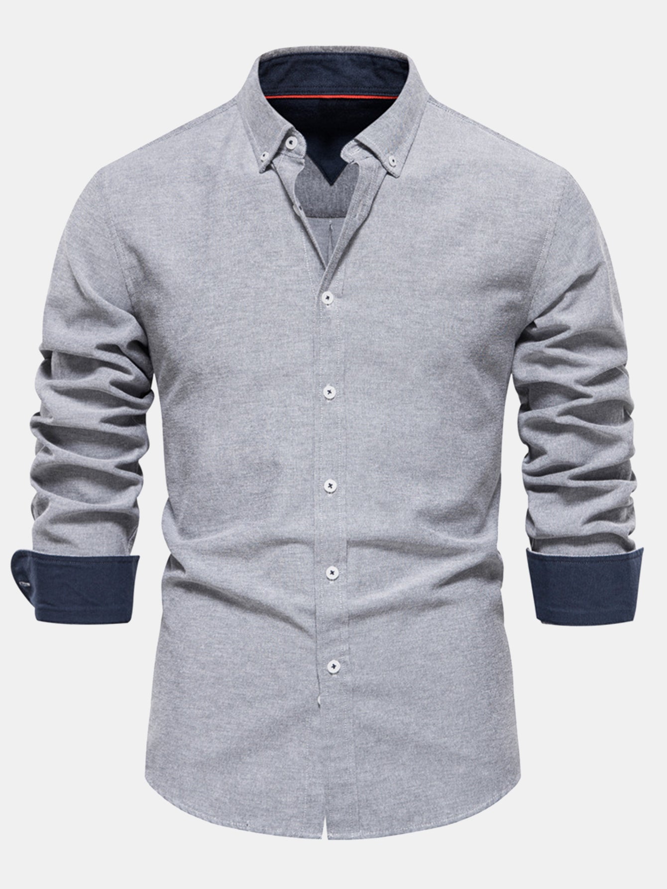 Long-sleeved button-down Oxford shirt