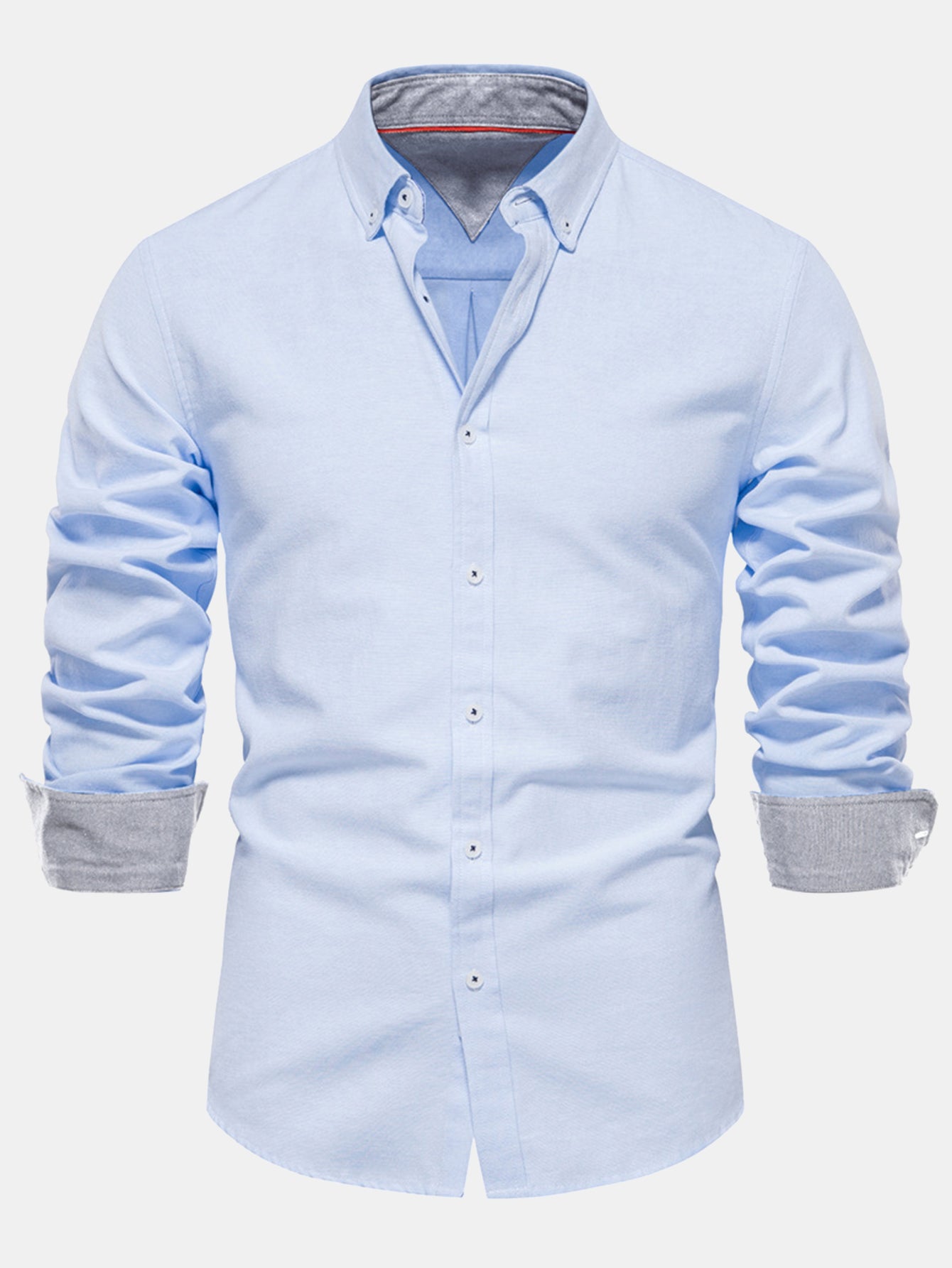 Long-sleeved button-down Oxford shirt