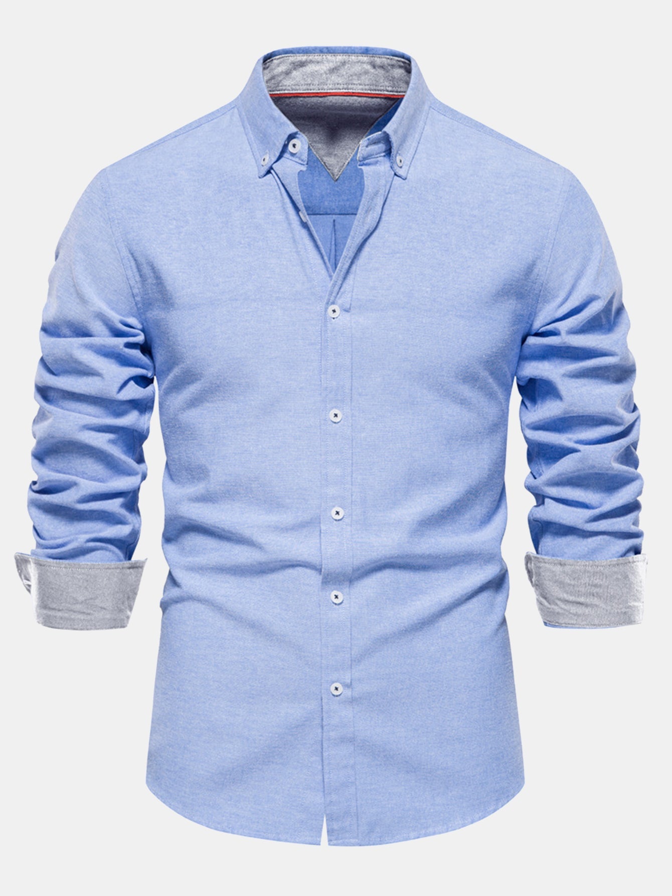 Long-sleeved button-down Oxford shirt