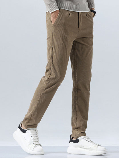 Slim fit corduroy pants
