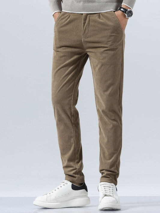 Slim fit corduroy pants