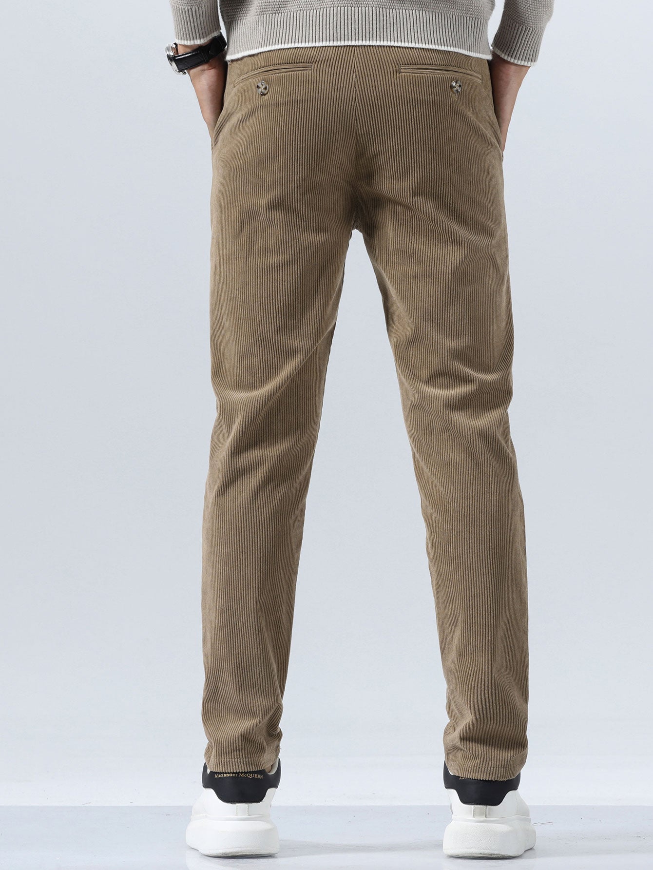 Slim fit corduroy pants
