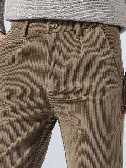 Slim fit corduroy pants