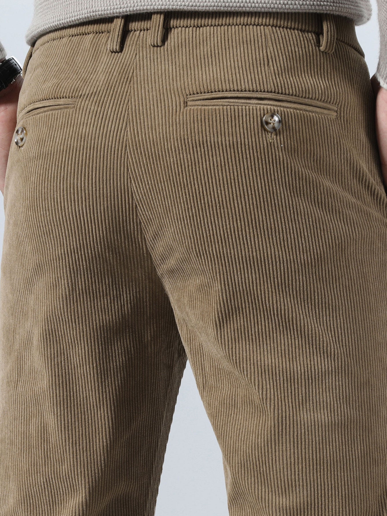 Slim fit corduroy pants