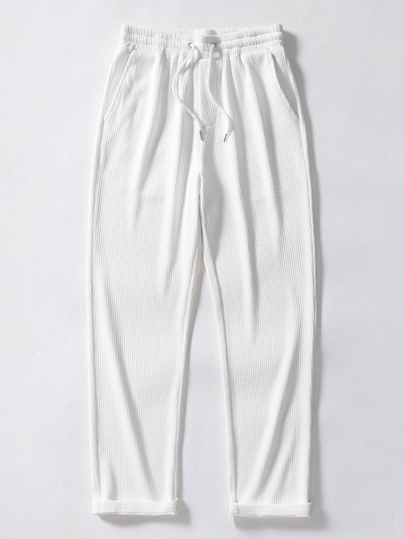 Ribbed Muscle Fit Long Sleeve Shirt with Stand Collar &amp; Ribbed Pants