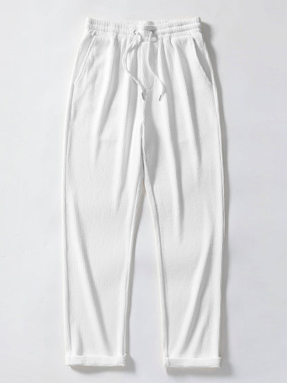 Ribbed Muscle Fit Long Sleeve Shirt with Stand Collar &amp; Ribbed Pants
