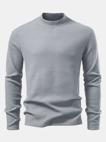 Long-sleeved high-neck T-shirt