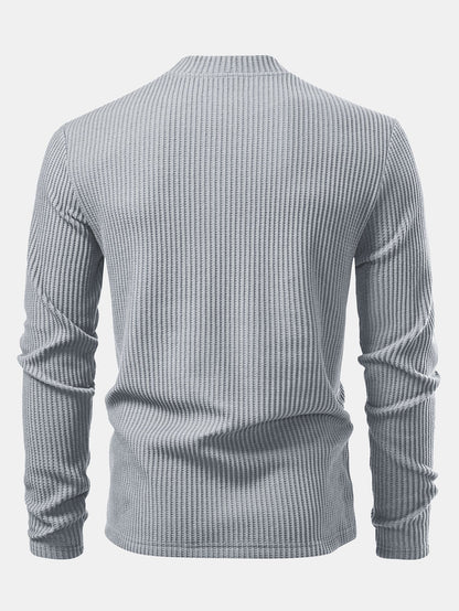Long-sleeved high-neck T-shirt