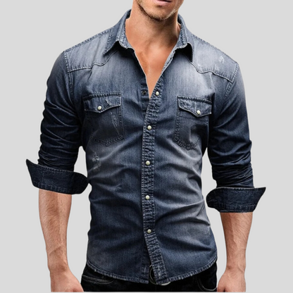 Modern style denim shirt 