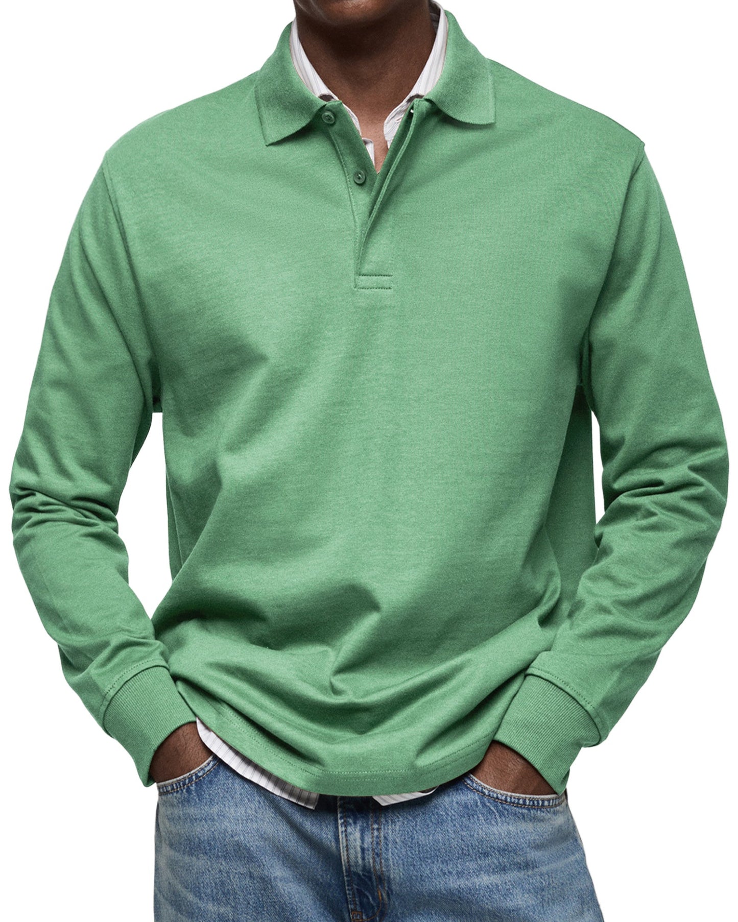 Casual Long Sleeve Polo Shirt