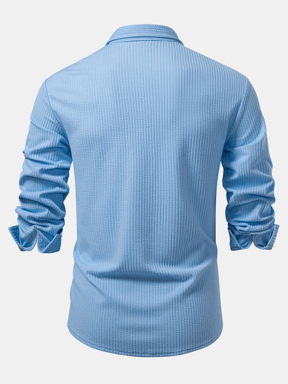 Long-sleeved button-up shirt