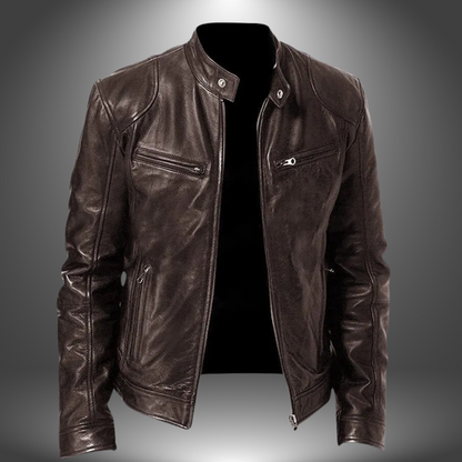 Men's Handmade Leather Jacket 