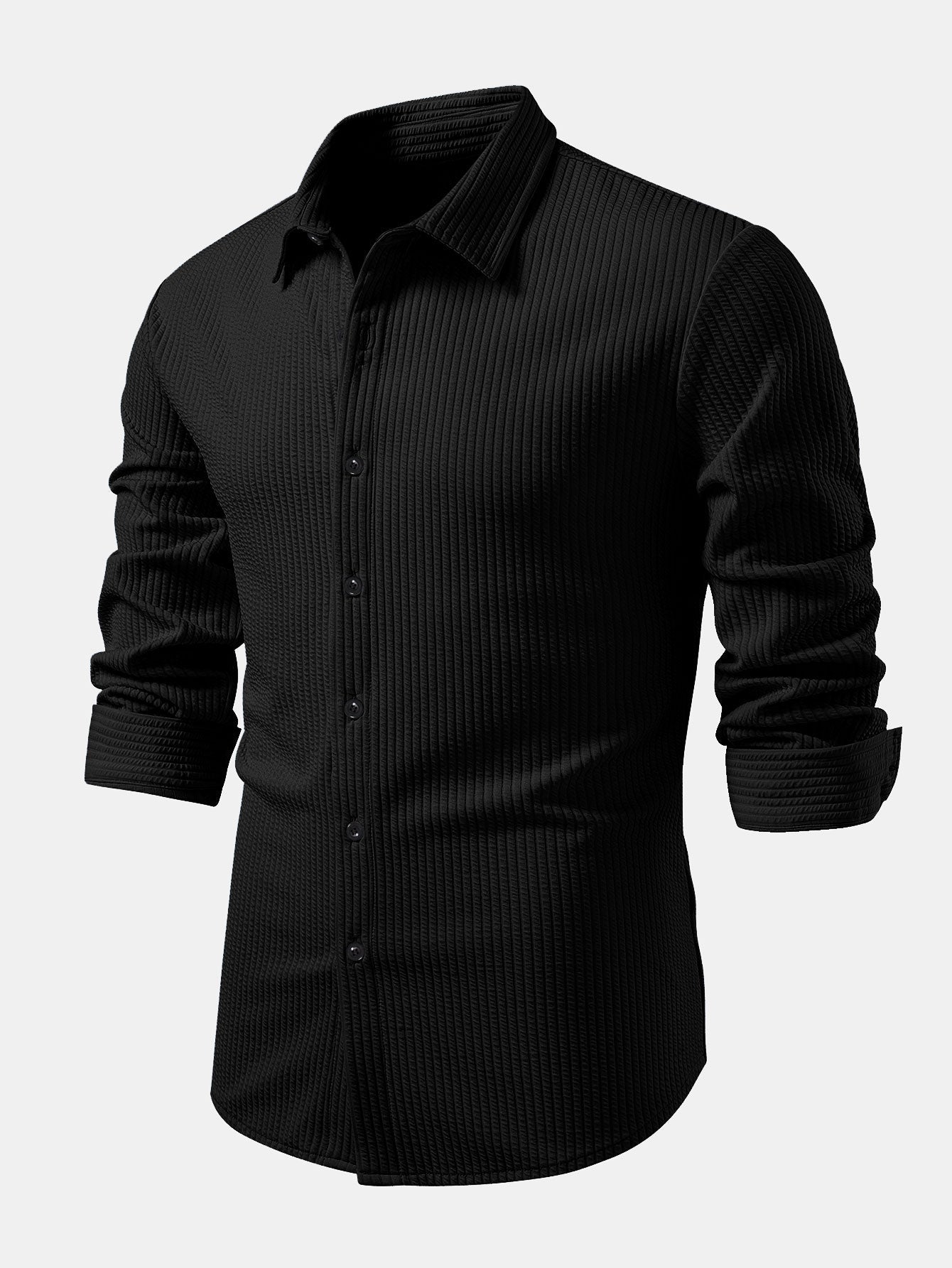 Long-sleeved button-up shirt