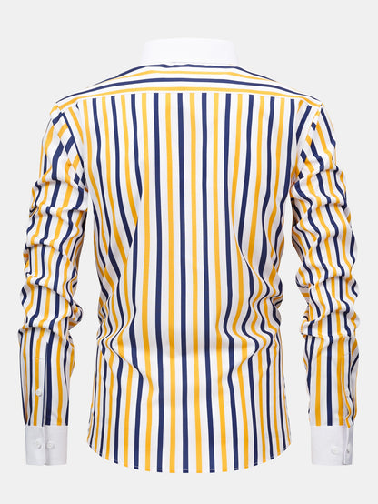 Winchester striped button-down long-sleeved shirt