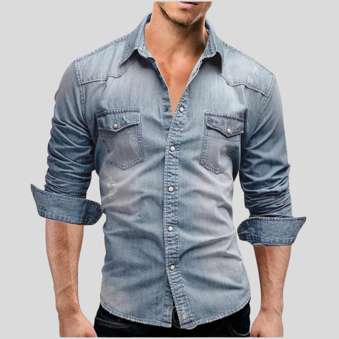 Modern style denim shirt 