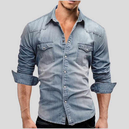 Modern style denim shirt 