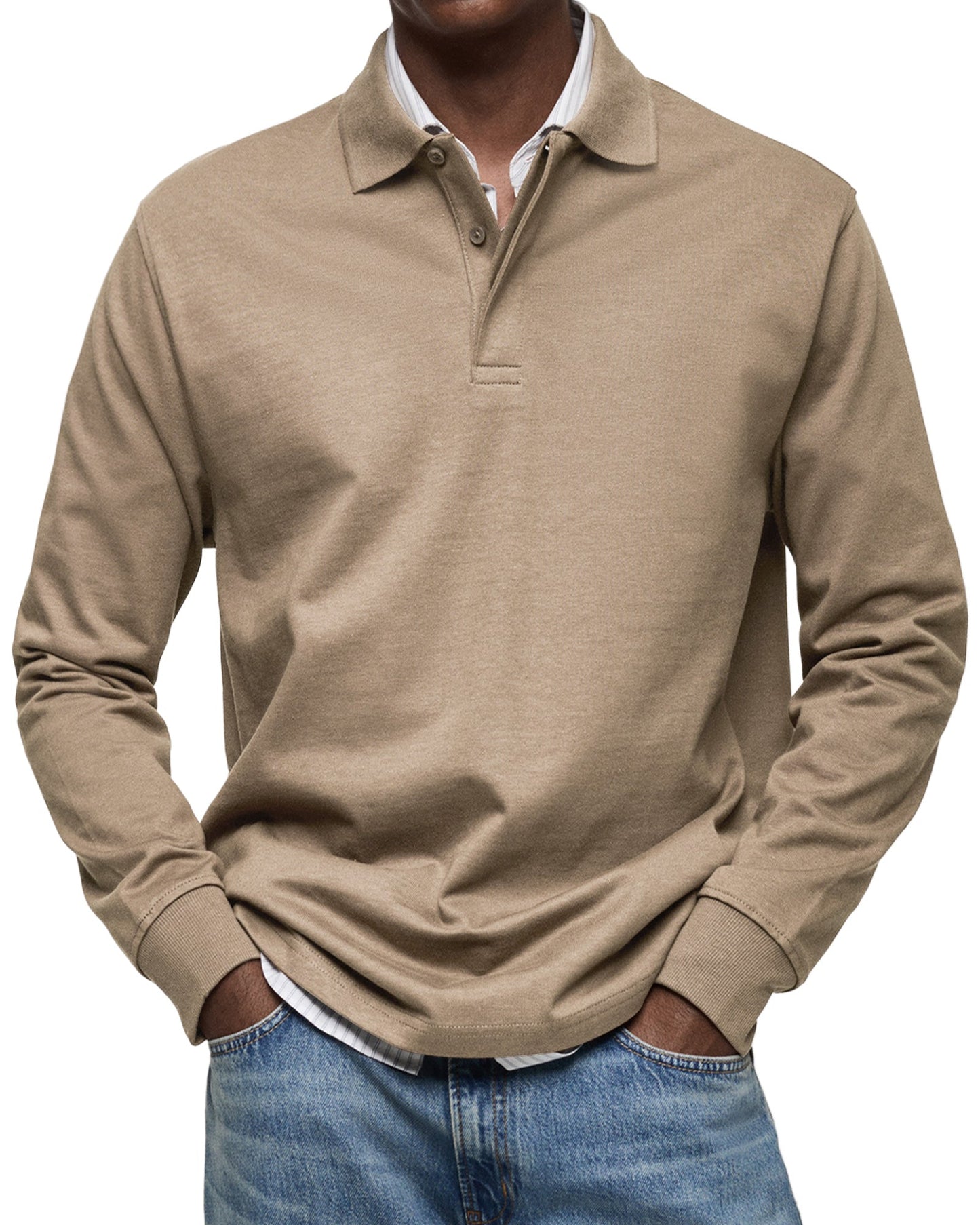 Casual Long Sleeve Polo Shirt