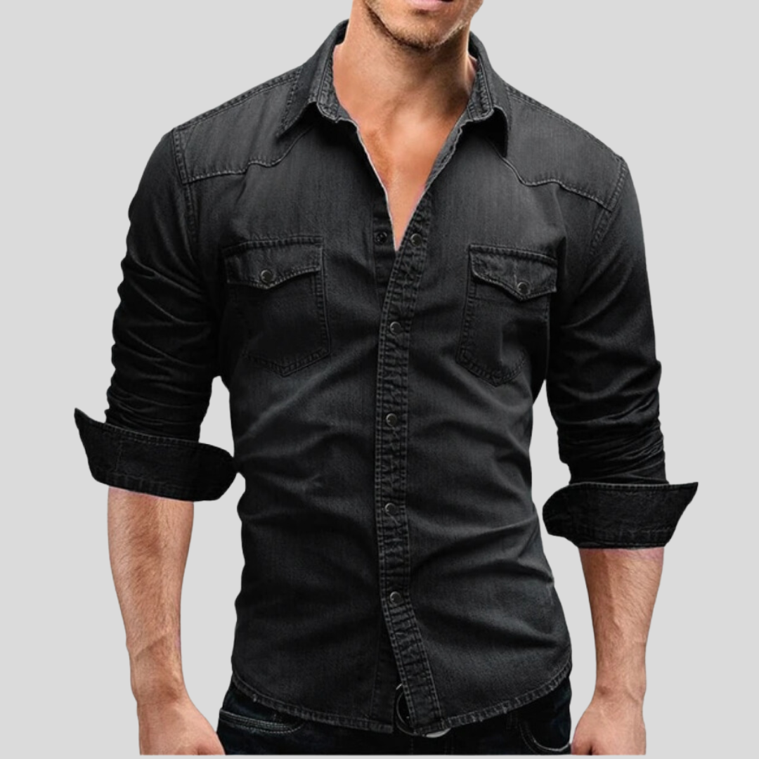 Modern style denim shirt 