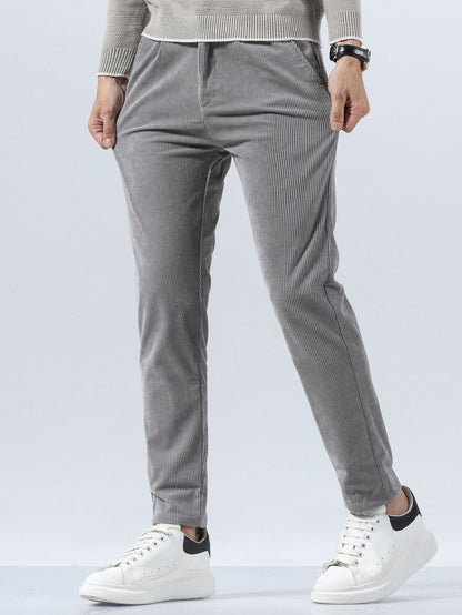 Slim fit corduroy pants