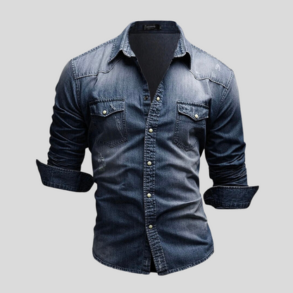 Modern style denim shirt 