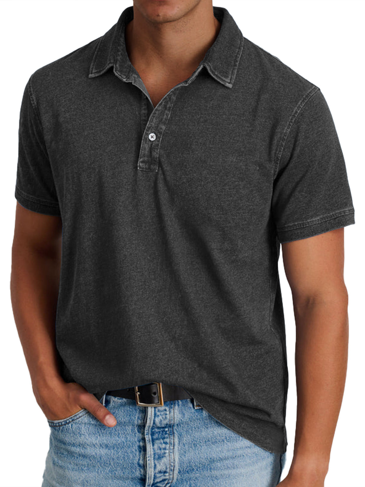 Men's polo shirt with collar