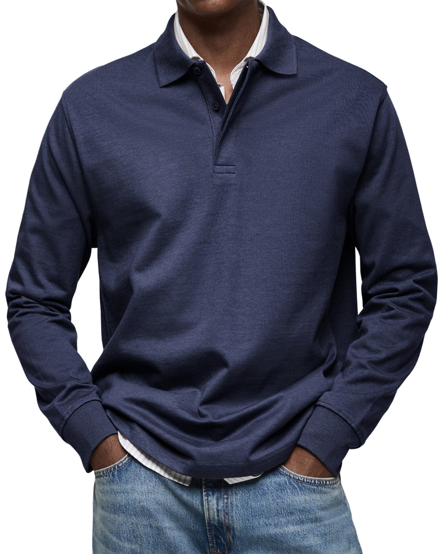 Casual Long Sleeve Polo Shirt