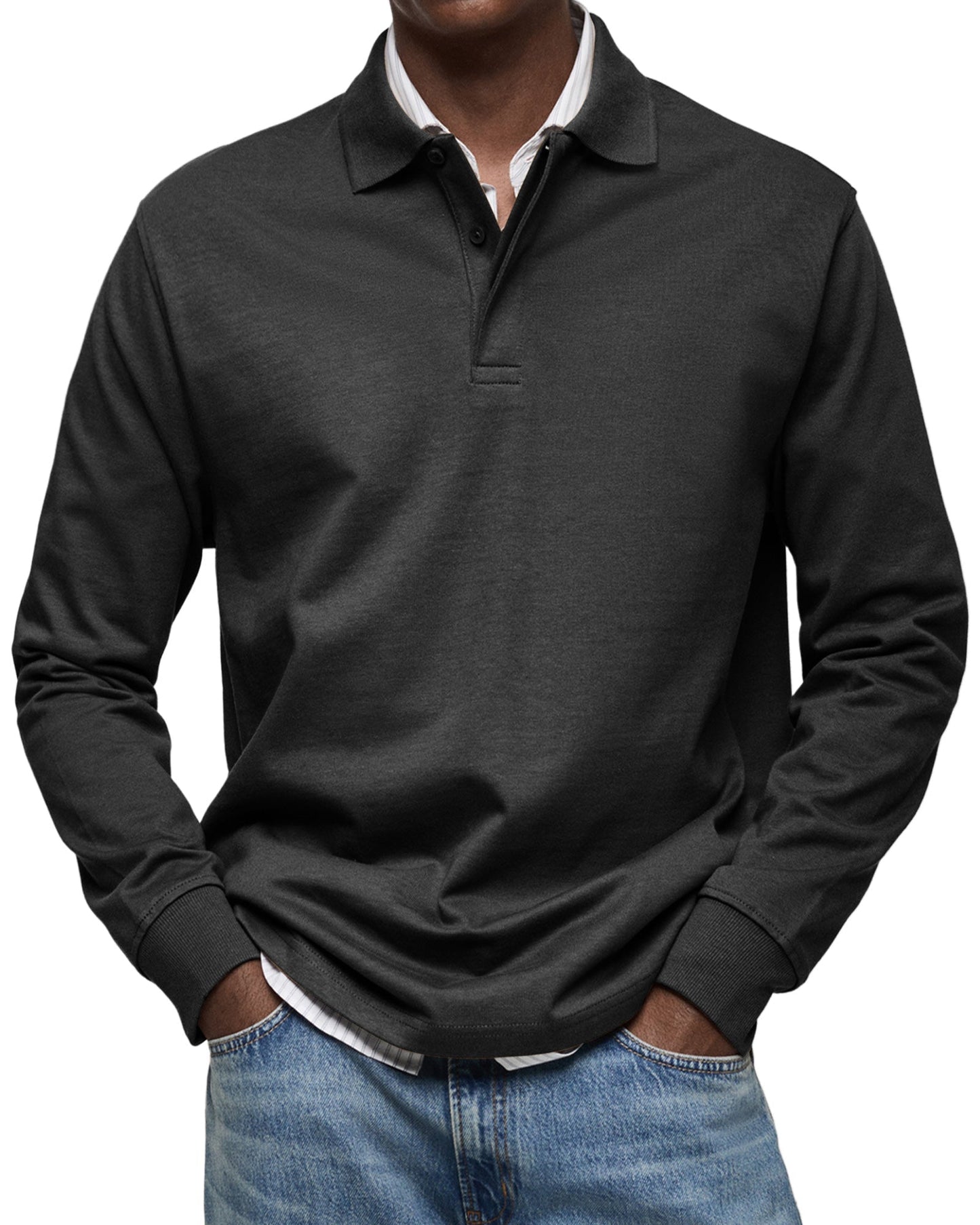 Casual Long Sleeve Polo Shirt
