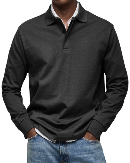Casual Long Sleeve Polo Shirt