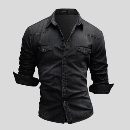 Modern style denim shirt 