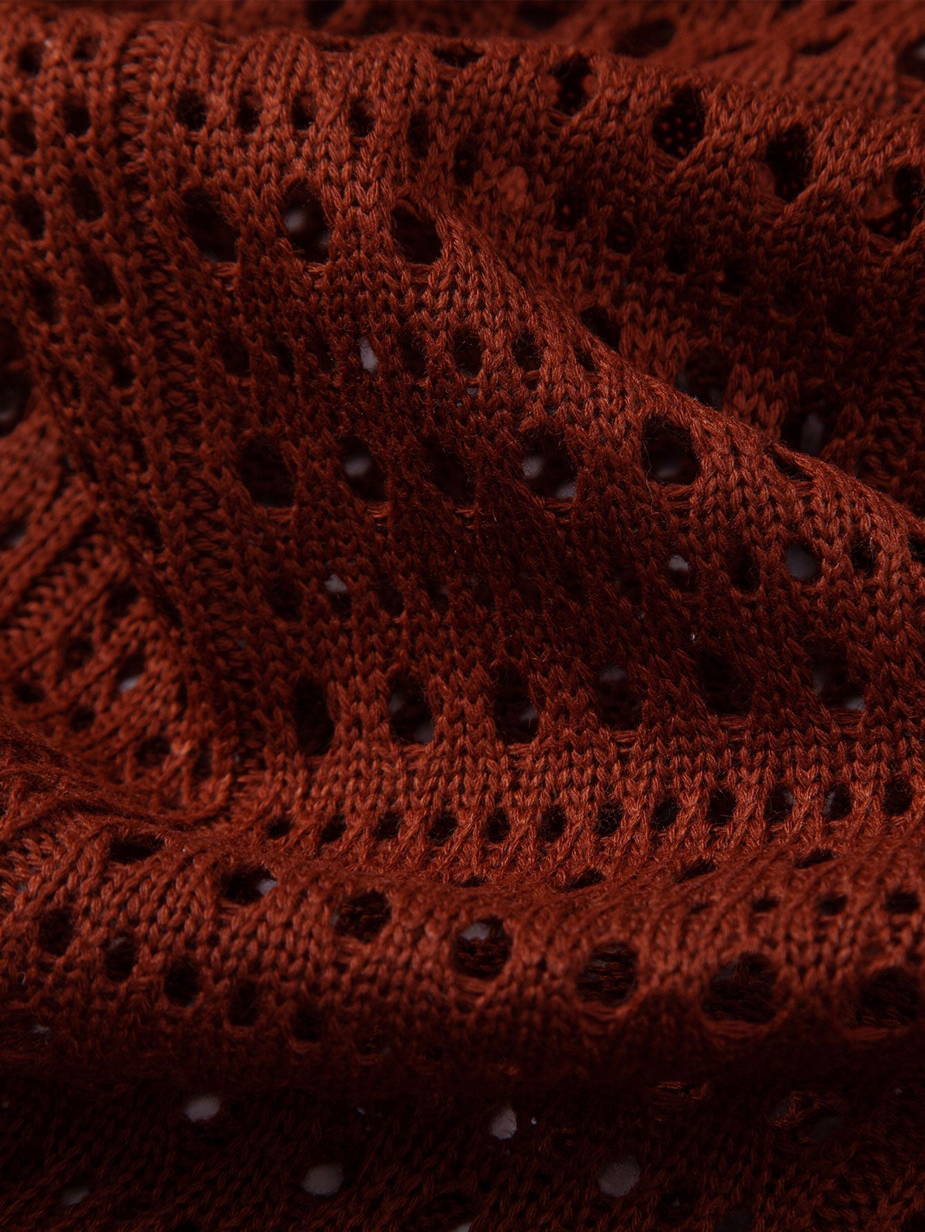 Crochet V-neck polo shirt &amp; straight-leg linen pants