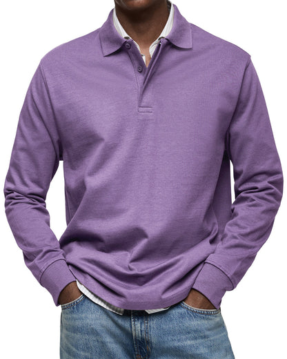 Casual Long Sleeve Polo Shirt